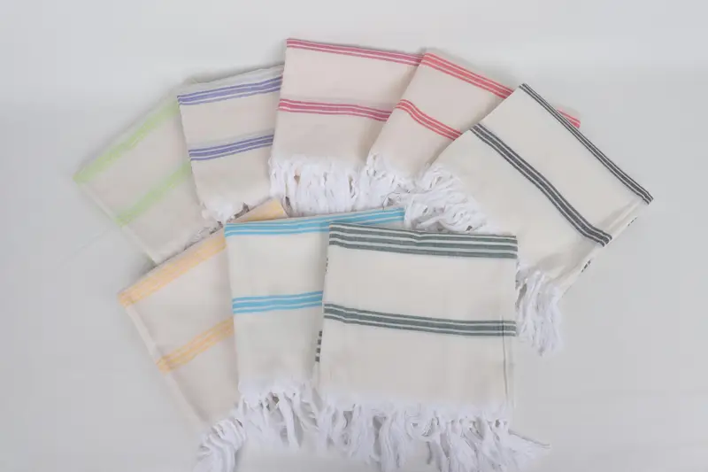 Fouta towel, Birthday Gift, Embroidered Towel, Wedding Anniversary Gift, 70x40 Cotton Striped Towel, Custom Turkish Towel, Bridesmaid Gift Towel - 3