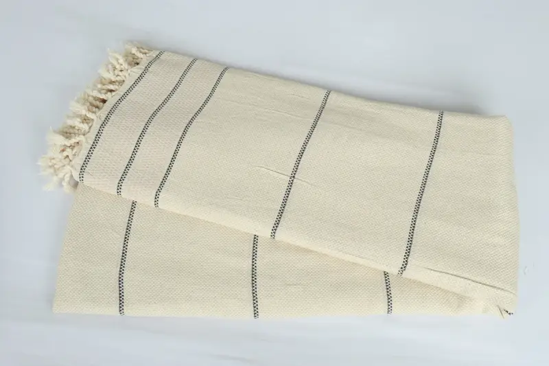Personalized Blanket, 104x96 Cotton Striped Towel, Decorative Blanket, Bridal Shower Gift, Turkish Throw Blanket, Embroidered Bedspread - 6
