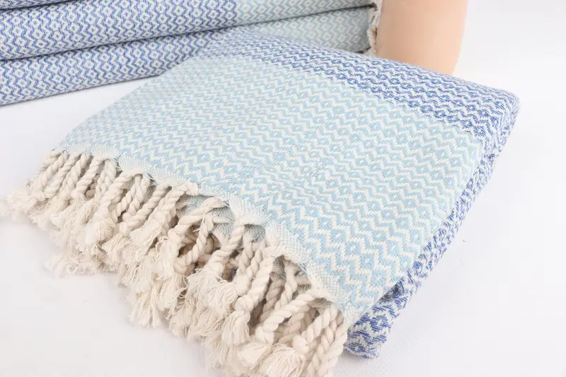 70x40 Cotton Diamond Towel, House Warming Gift, Sand-Resistant Peshtemal, Scarf Towel, Gift For Him, Turkish towel, Personalized Beach Towel - 5