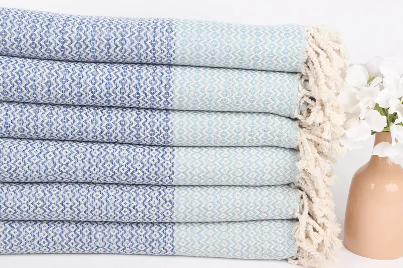 70x40 Cotton Diamond Towel, House Warming Gift, Sand-Resistant Peshtemal, Scarf Towel, Gift For Him, Turkish towel, Personalized Beach Towel - 3