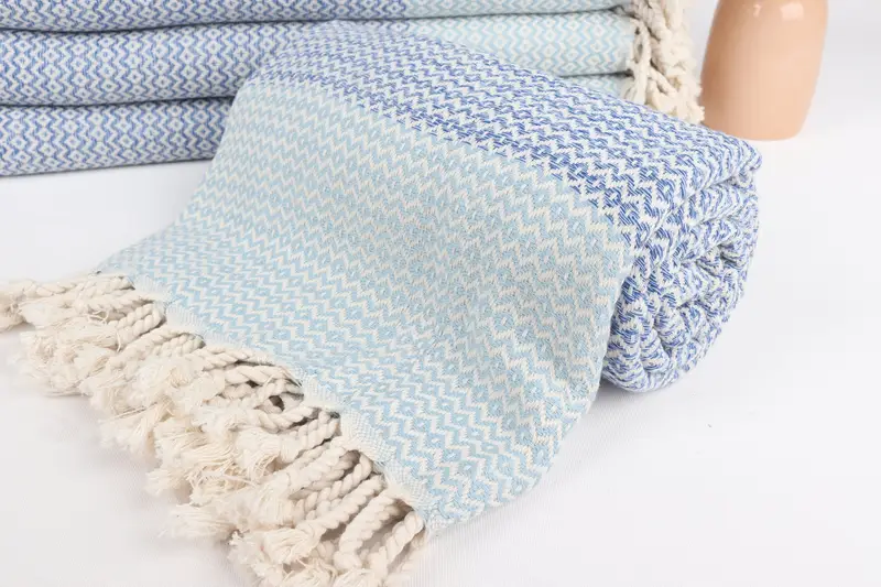 70x40 Cotton Diamond Towel, House Warming Gift, Sand-Resistant Peshtemal, Scarf Towel, Gift For Him, Turkish towel, Personalized Beach Towel - 4