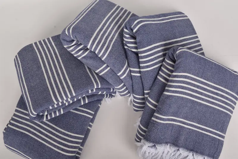 Bridal Shower Gift, 96x70 Cotton Striped Towel, Wedding Favors, Bachelor Bachelorette Party Favors, Bridesmaid Gifts, Turkish Towel Blanket - 3