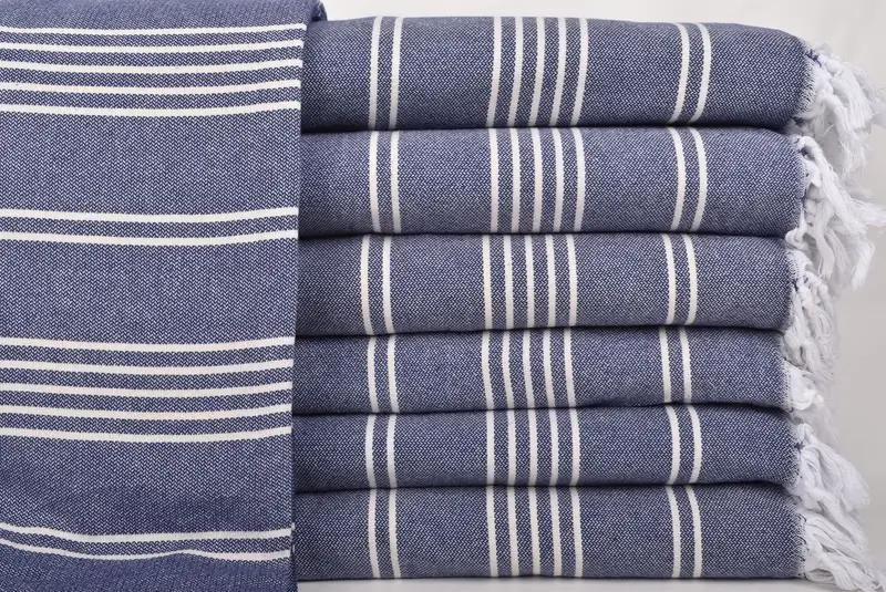Bridal Shower Gift, 96x70 Cotton Striped Towel, Wedding Favors, Bachelor Bachelorette Party Favors, Bridesmaid Gifts, Turkish Towel Blanket - 1