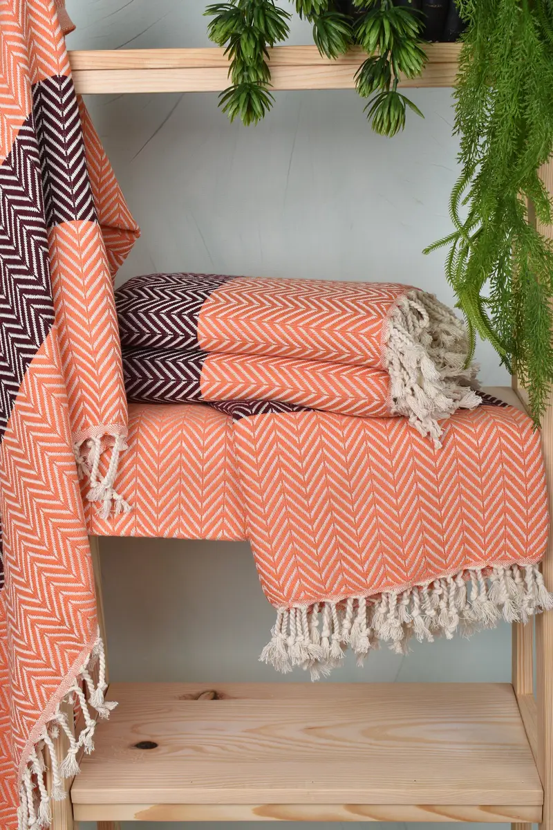 Bachelorette Party Gift, Turkish Towel USA, Wedding Gift, 70x40 Cotton Chevron Towel, Gift For Mom, Organic cotton Turkish peshtemal towel - 6