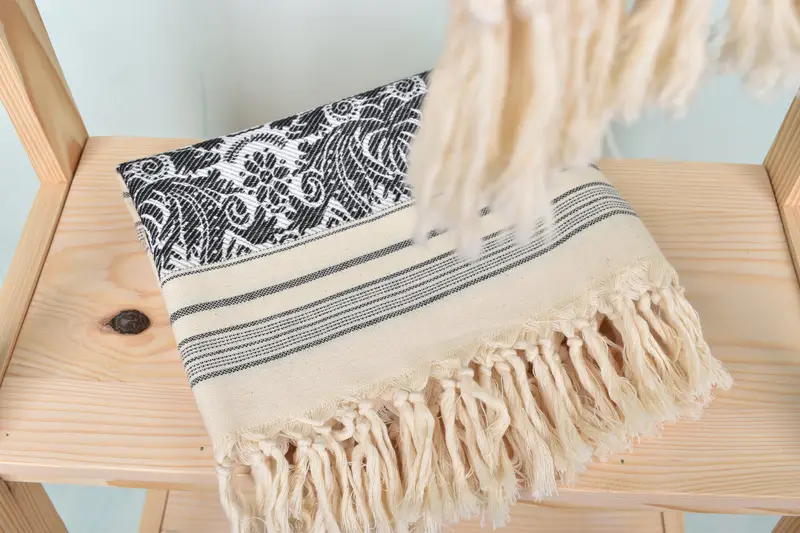 Lightweight Turkish towel, Bachelorette Party Gifts, 66x40 Cotton Scorpion Design Towel, Gift For Mom, Beach Wedding Favor, Travel towel - 5