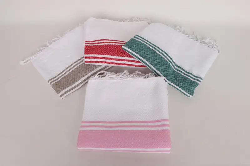 Absorbent Turkish towel, Turkish Towel USA, Embroidery Towel, 70x40 Cotton Striped Towel, Friends Beach Towel, Embroidery Towels, Luxury towel - 3