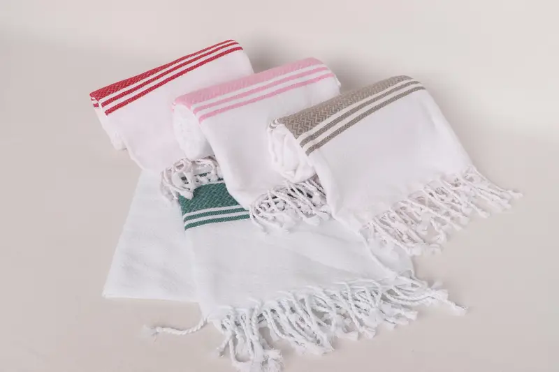 Absorbent Turkish towel, Turkish Towel USA, Embroidery Towel, 70x40 Cotton Striped Towel, Friends Beach Towel, Embroidery Towels, Luxury towel - 5