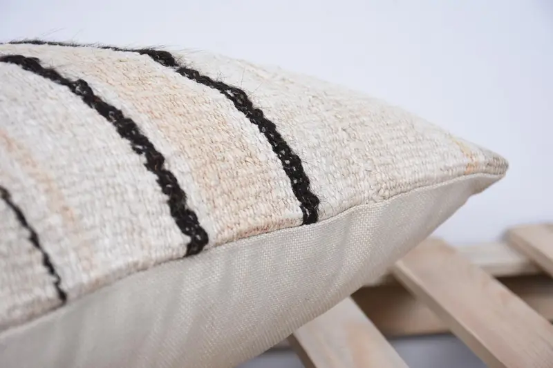Cushion Cover, Pet Cushion Case, Interior Designer Pillow, Kilim Pillow, Cozy Throw Pillow Case, Home Decor Pillow, 12x20 Beige Pillow Sham - 7