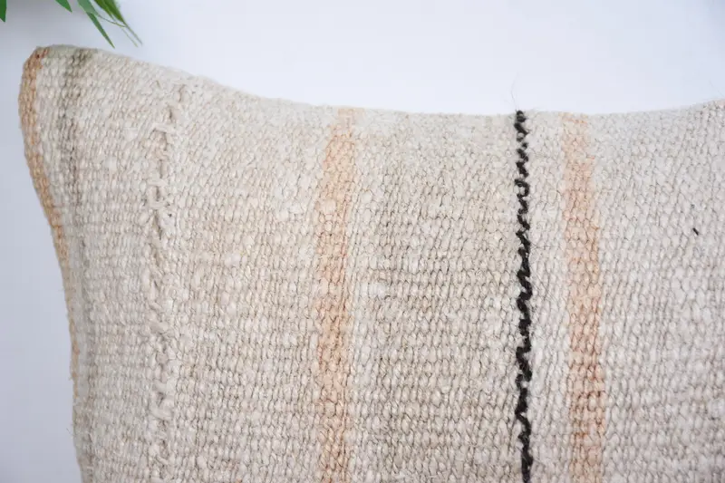 Cushion Cover, Pet Cushion Case, Interior Designer Pillow, Kilim Pillow, Cozy Throw Pillow Case, Home Decor Pillow, 12x20 Beige Pillow Sham - 2