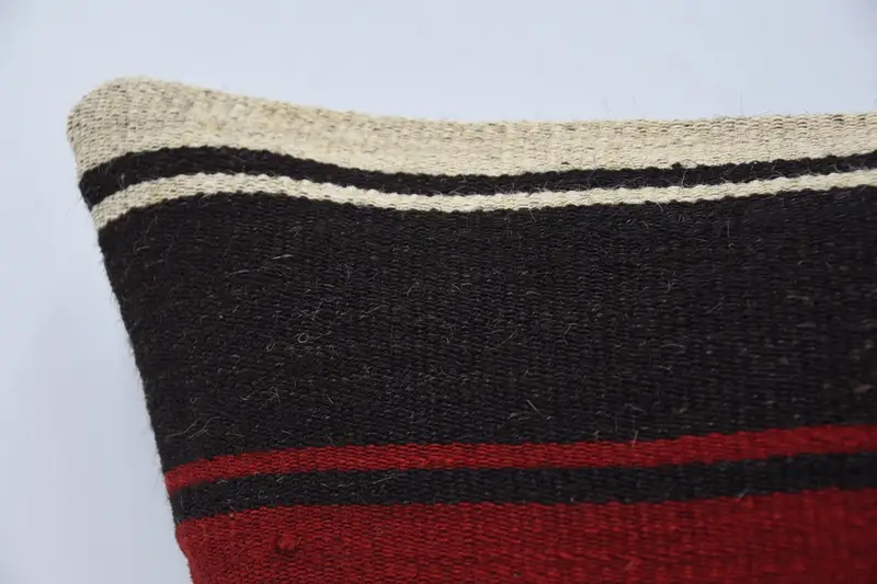 Turkish Kilim Pillow, Pillow for Couch, Pillow, 20x20 Brown Cushion Case, Authentic Pillow Sham, Ethnical Kilim Rug Pillow - 2