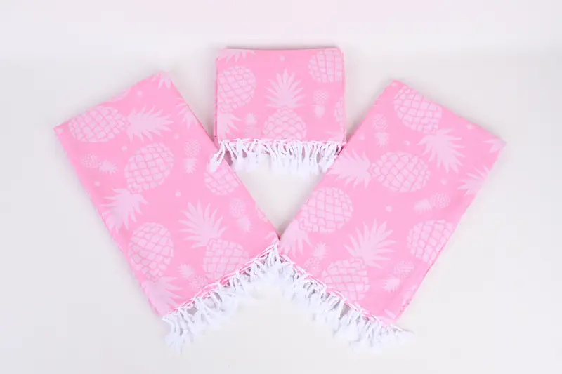 70x36 Cotton Pineapple Design Towel, Oversized Beach Towel, Bath towel, Bachelorette Party Gift, Yoga Towel, Home Gift, Summer Towel, Fouta towel - 8