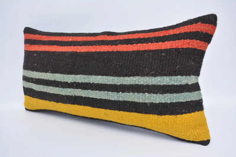 Decorative Bolster Cushion, Cushion Cover, Aztec Cushion Cover, Home Decor Pillow, 12x24 Red Cushion Cover, Vintage Pillow, Kilim Cushion Sham - 4
