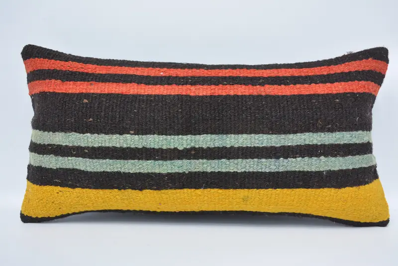 Decorative Bolster Cushion, Cushion Cover, Aztec Cushion Cover, Home Decor Pillow, 12x24 Red Cushion Cover, Vintage Pillow, Kilim Cushion Sham - 1