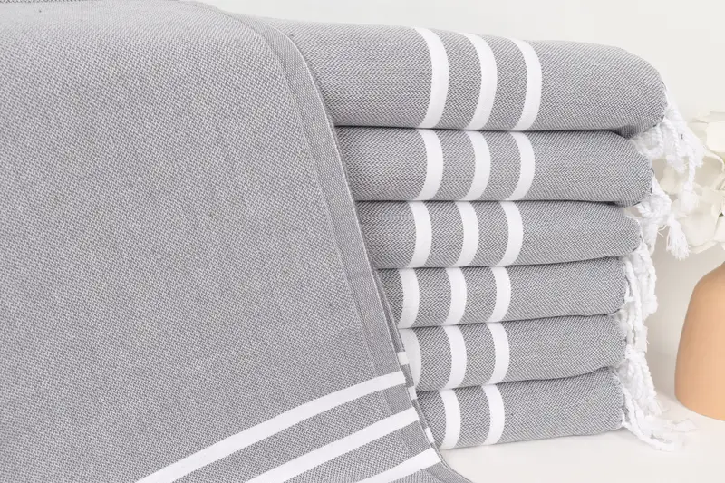 Monogram Hand Towel, Personalized Gift, Personalized Kitchen Towel, Custom Gift, 40x20 Cotton Striped Towel, Bachelorette Party Decorations - 1