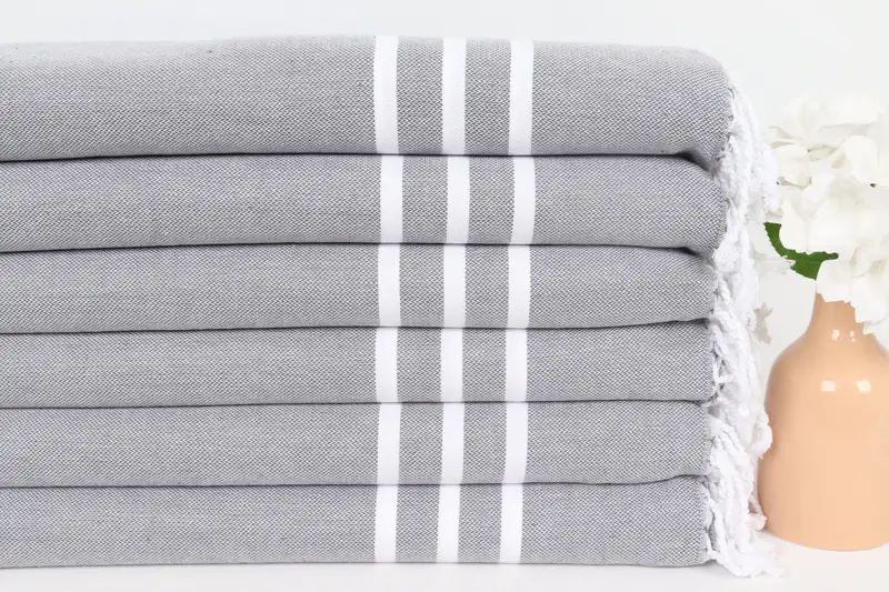 Monogram Hand Towel, Personalized Gift, Personalized Kitchen Towel, Custom Gift, 40x20 Cotton Striped Towel, Bachelorette Party Decorations - 3