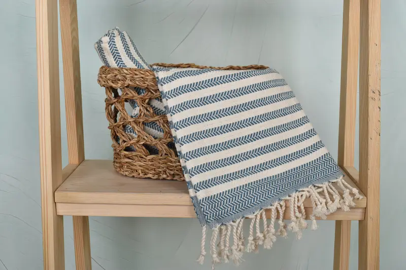 40x18 Cotton Chevron Towel, Wedding Gift Ideas, Bridesmaid Gifts, Personalized Kitchen Towel, Turkish Tea Towel, Personalized Home Gift Wedding - 4