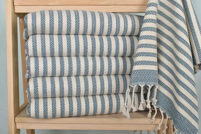 40x18 Cotton Chevron Towel, Wedding Gift Ideas, Bridesmaid Gifts, Personalized Kitchen Towel, Turkish Tea Towel, Personalized Home Gift Wedding - 2