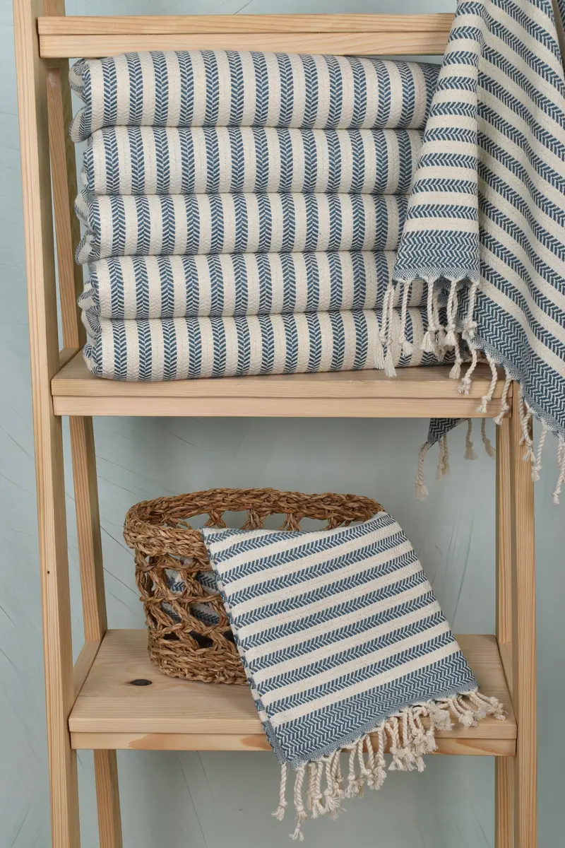 40x18 Cotton Chevron Towel, Wedding Gift Ideas, Bridesmaid Gifts, Personalized Kitchen Towel, Turkish Tea Towel, Personalized Home Gift Wedding - 3