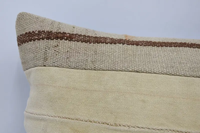 Traditional Pillow Sham, Cushion, 16x36 Beige Pillow, Home Decor Pillow, Turkish Pillow, Comfy Throw Pillow Cover, Boho Pillow Sham Cover - 2