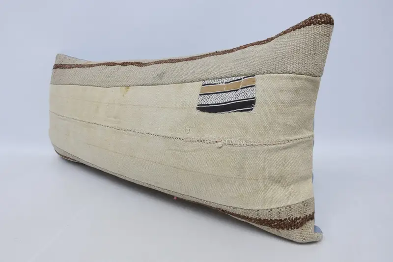 Traditional Pillow Sham, Cushion, 16x36 Beige Pillow, Home Decor Pillow, Turkish Pillow, Comfy Throw Pillow Cover, Boho Pillow Sham Cover - 4