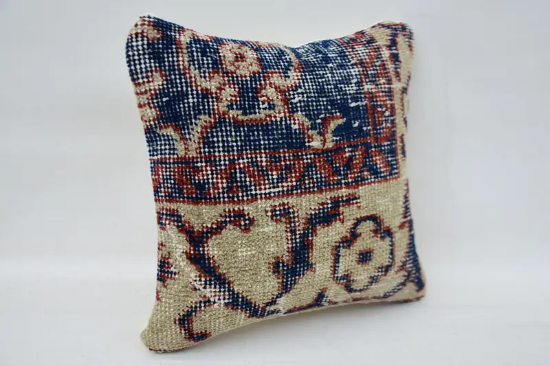 12x12 Beige Pillow, Vintage Pillow, Interior Designer Pillow, Pillow, Vintage Kilim Pillow, Sustainable Pillow Cover - 2