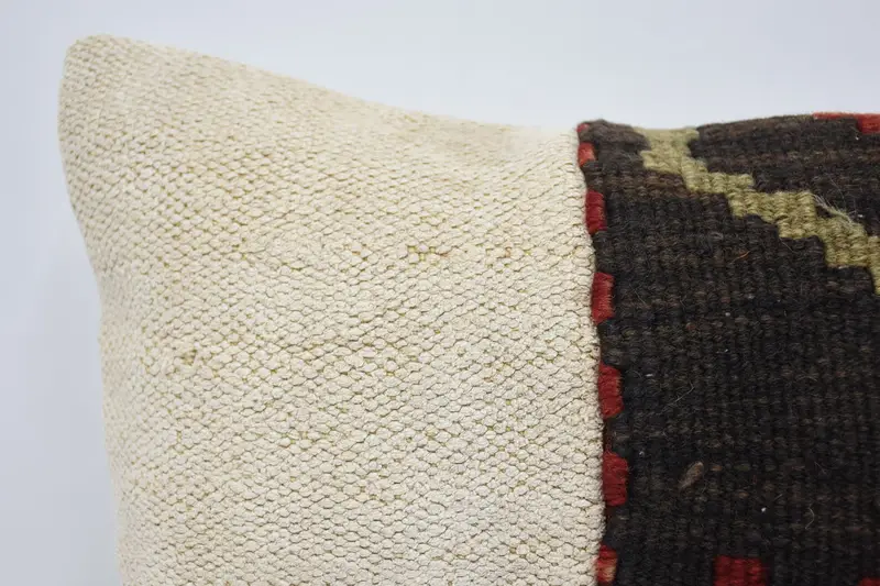 Vintage Pillow Case, Antique Pillows, Decorative Cushion Case, Interior Designer Pillow, Pillow Cover, Kilim Pillow, 12x20 White Cushion - 2