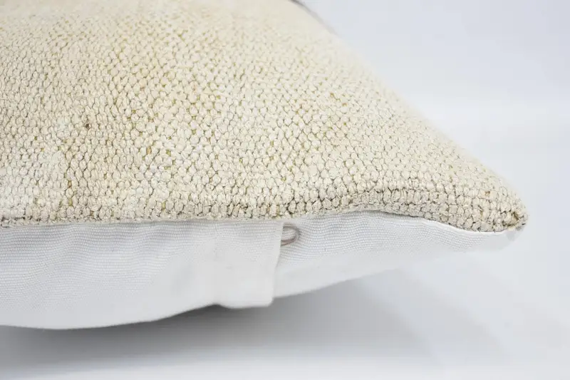 Vintage Pillow Case, Antique Pillows, Decorative Cushion Case, Interior Designer Pillow, Pillow Cover, Kilim Pillow, 12x20 White Cushion - 5