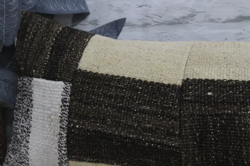 Interior Designer Pillow, 12x43 Brown Pillow Sham, Sustainable Pillow Cover, Cushion Cover, Ethnical Kilim Rug Pillow, Kilim Pillow Cover - 2