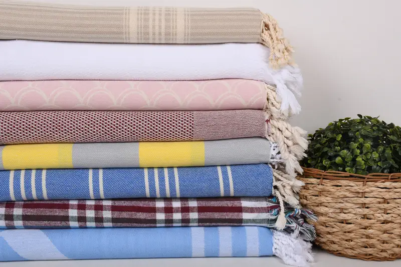 Travel towel, Turkish Towel Beach, Handmade Turkish Towel, Handmade Gift, Girls Weekend Getaways Gifts, 70x40 Cotton Set of 8 Towel, Wedding Favors - 2