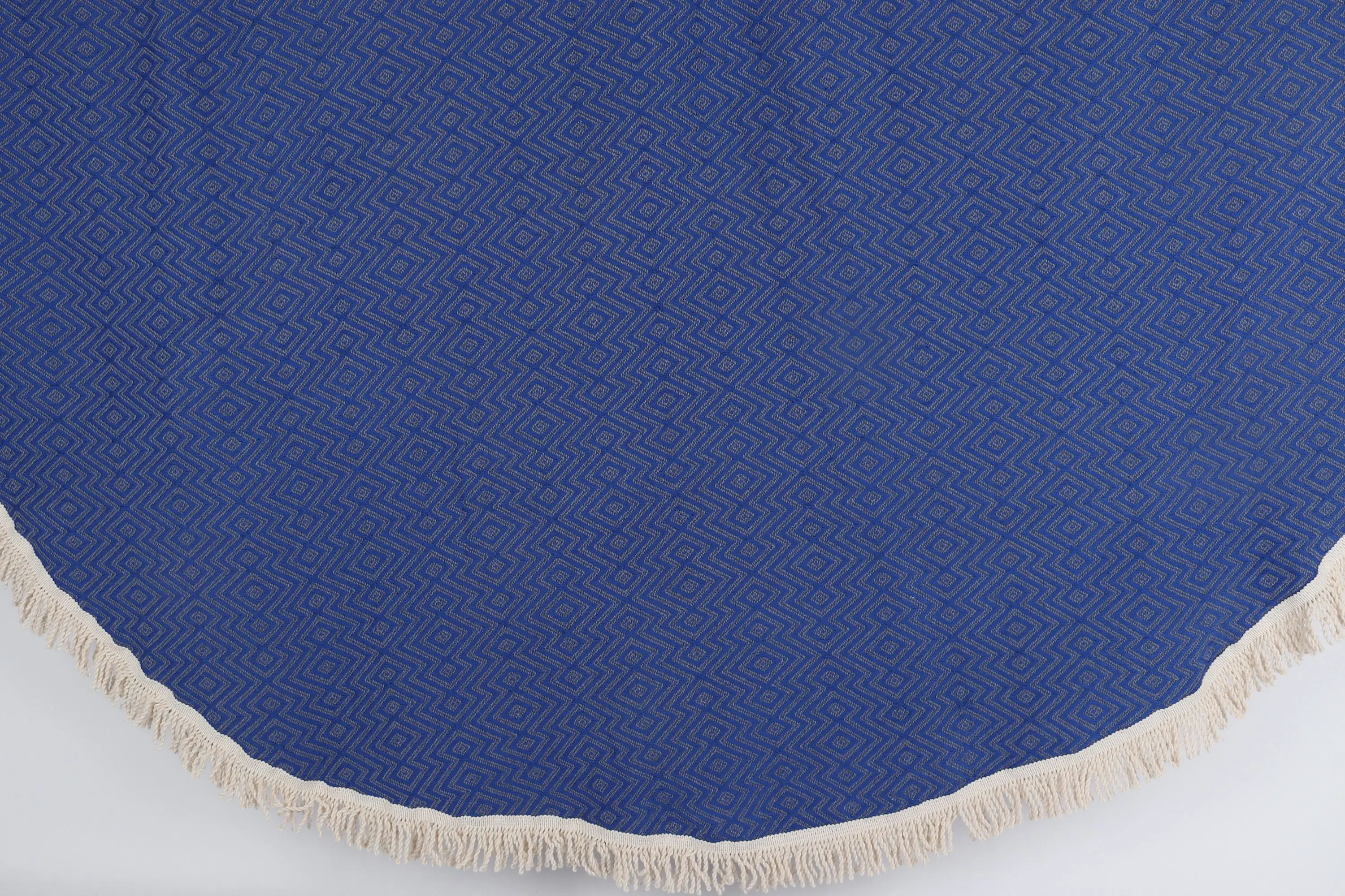 Sax Blue Round Personalized Turkish Cotton Towel, 63x63 Inches - 1
