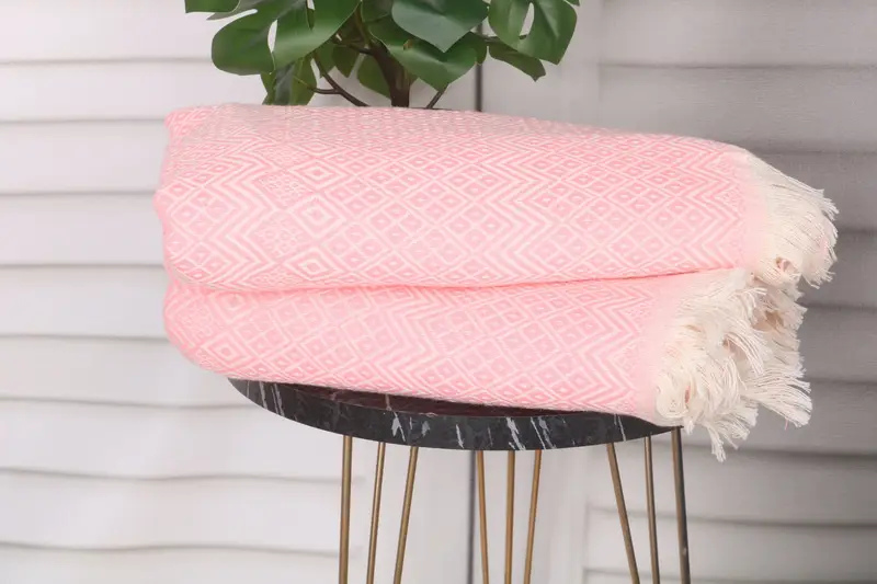 Organic towel, Turkish Towel USA, Turkish beach towel with fringe, 70x40 Cotton Diamond Towel, Monogram Towels, Beach Towel Gift, Wedding Gift Ideas - 3