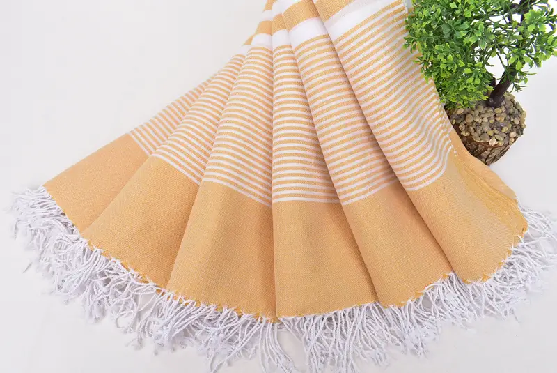 Toalla de playa personalizada, toalla resistente a la arena, toalla turca ligera para la playa, toalla turca grande, favores de Navidad, toalla a rayas de algodón de 70x40 - 4