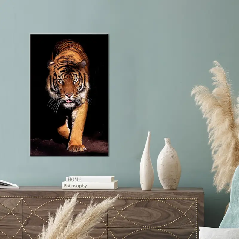 Wildtier-Leinwanddruck: Moderne Tierkunst für Menschenhöhle
