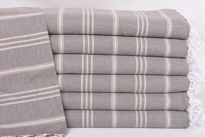 Personalized Dish Towel, Xmas Gifts, Valentines Day Gift For Him, Turkish Towel Hand Towel, Monogram Kitchen Towel, 40x24 Cotton Striped Towel - 1