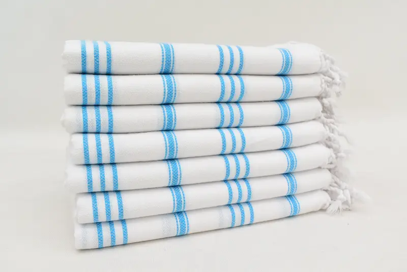 Spa havlu, mutfak havlu, monogram el havlu, en iyi arkadaş hediyesi, sevgililer günü hediye, küçük banyo havlu, 40x24 pamuklu çizgili havlu - 5