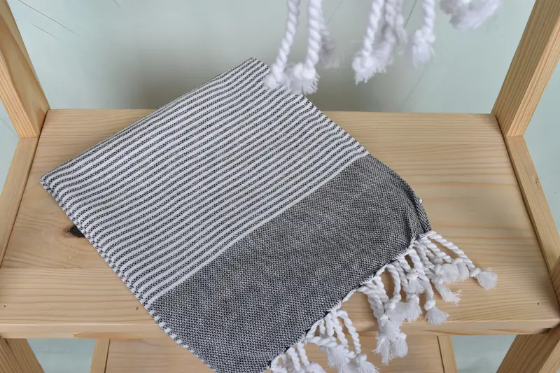 Bridesmaid Gifts Personalized, Monogram Hand Towel, Custom Hand Towel, 40x18 Cotton Striped Towel, Personalized Kitchen Towel, Organic Tea Towel - 5