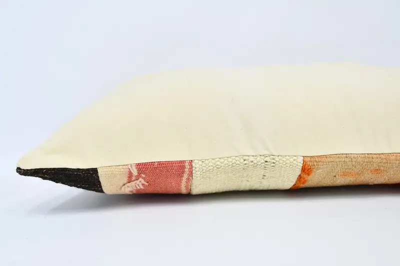 Kilim Cushion Sham, 12x36 Beige Cushion Cover, Pillow for Sofa, Boho Pillow, Outdoor Throw Cushion Cover, Floor Cushion Case, Cushion Cover - 6