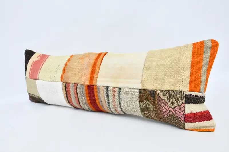 Kilim Cushion Sham, 12x36 Beige Cushion Cover, Pillow for Sofa, Boho Pillow, Outdoor Throw Cushion Cover, Floor Cushion Case, Cushion Cover - 4