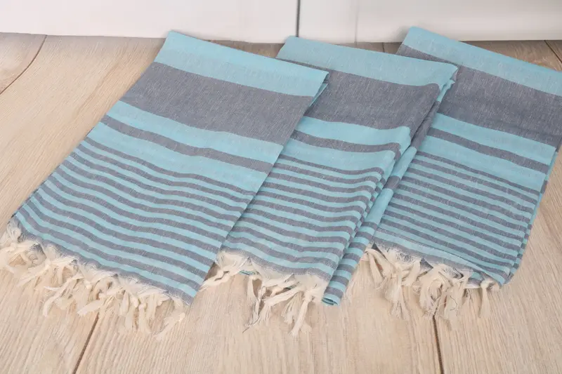 Monogram Turkish Towel, Custom Towel, Valentines Day Gift Idea, Lightweight Turkish towel, Turkish Bath Towel Set, 70x40 Cotton Striped Towel - 6