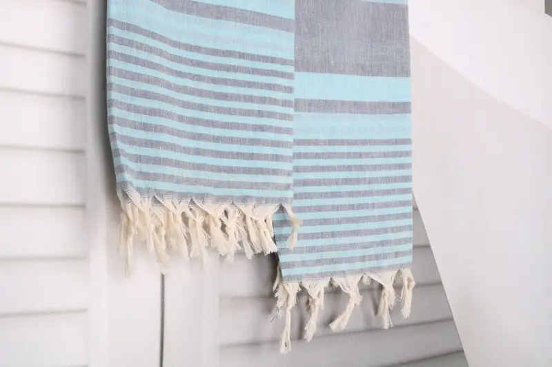 Monogram Turkish Towel, Custom Towel, Valentines Day Gift Idea, Lightweight Turkish towel, Turkish Bath Towel Set, 70x40 Cotton Striped Towel - 8