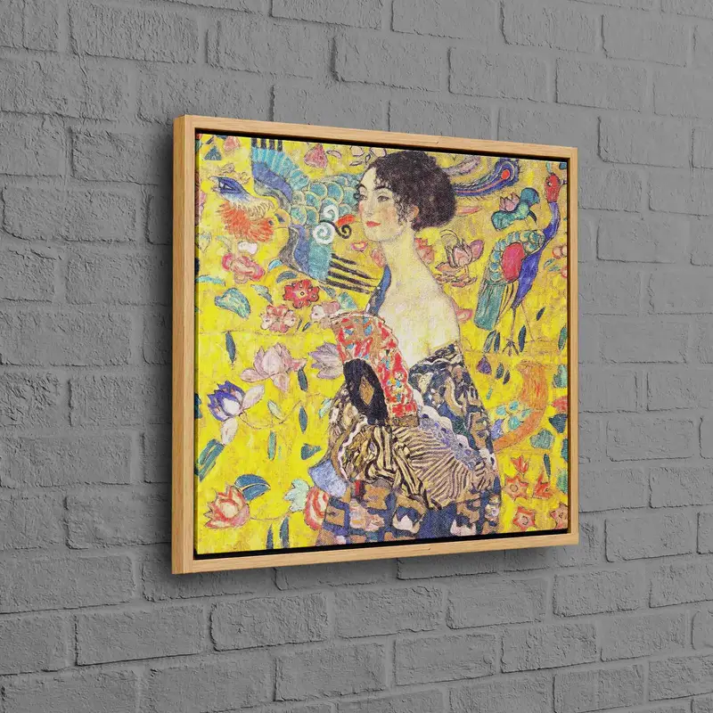 Gustav Klimt Lady Art Nouveau Baskılı Kanvas - Zarif Dekor