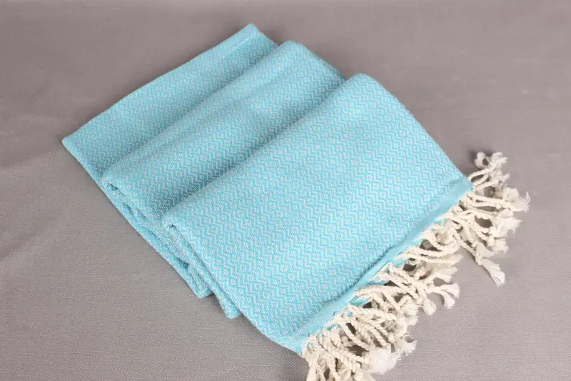 Memorial Gift, Organic Turkish towel, Handmade Turkish Towel, Bridemaids Beach Towel, 70x40 Cotton Diamond Towel, Quick-dry towel, Embroidered Towel - 7