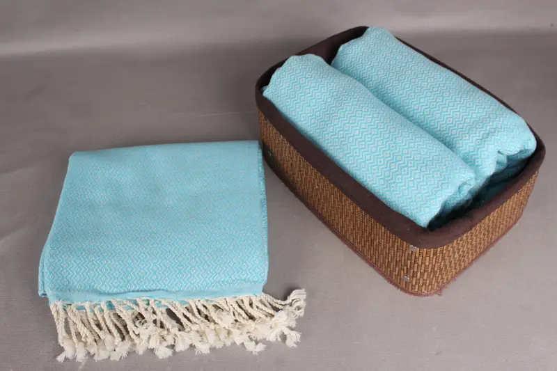 Memorial Gift, Organic Turkish towel, Handmade Turkish Towel, Bridemaids Beach Towel, 70x40 Cotton Diamond Towel, Quick-dry towel, Embroidered Towel - 5