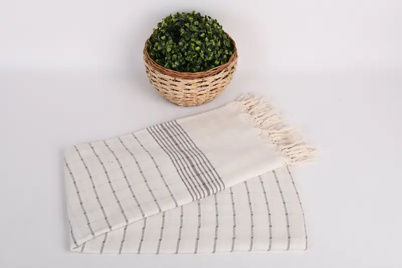 70x40 Cotton Striped Towel, Lightweight towel, Thin towel, Monogram Beach Towel, Wedding For Favor, Personalized Turkish bath towel for home decor - 4