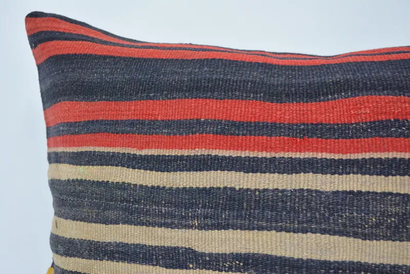 One Of A Kind Pillow Sham, Kilim Pillow Cover, Shabby Chic Cushion, Boho Pillow, Gift Pillow, 16x24 Blue Cushion, Pillow Sham, Handmade Pillow Cover - 2