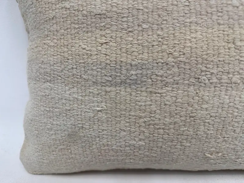 Pillow Sham, Vintage Kilim Pillow, 12x20 White Pillow Cover, Vintage Kilim Throw Pillow, Handwoven Pillow Cover Cushion Case, Boho Pillow Sham Cover - 2