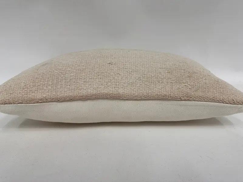 Pillow Sham, Vintage Kilim Pillow, 12x20 White Pillow Cover, Vintage Kilim Throw Pillow, Handwoven Pillow Cover Cushion Case, Boho Pillow Sham Cover - 5