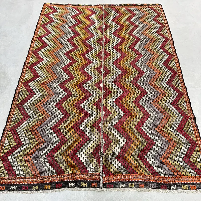 Kırmızı Ombré Halı, 5,5x7,9 ft Canlı Yaşam Alanı