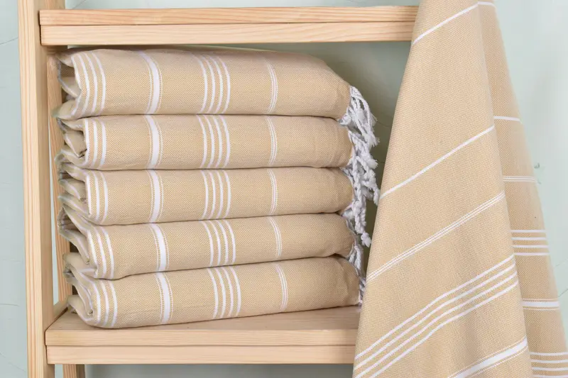 Large Turkish Towel, 70x40 Cotton Striped Towel, Thin towel, Bachelorette Party Favors, Bridesmaid Gifts Personalized, Eco-Friendly Turkish Towel - 2