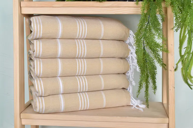 Large Turkish Towel, 70x40 Cotton Striped Towel, Thin towel, Bachelorette Party Favors, Bridesmaid Gifts Personalized, Eco-Friendly Turkish Towel - 1